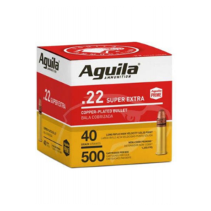 Aguila Super Extra High Velocity .22 LR 40gr CPSP 500 Rounds