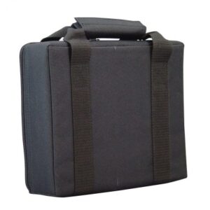 Bulldog Cases Black Nylon Double Pistol Case with Locking Zipper – 11"x9"