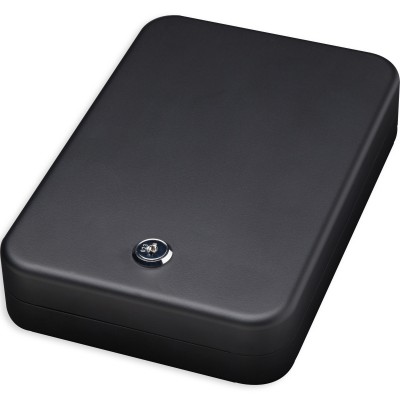 Bulldog Cases Personal Safe 9.5" x 6.5" x 2" with Key Lock and Security Cable