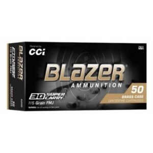 CCI Blazer Brass 30 Super Carry 115gr FMJ 50 Rounds