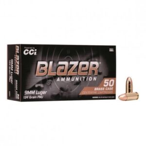 CCI Blazer Brass 9mm Luger 124gr FMJ 50 Rounds