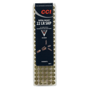 CCI Mini-Mag 22 LR 40gr SHP 100-Rounds