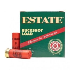 Estate Cartridge Company 12 GA 2.75" 9 Pellet 00 Buck – 25 Shells