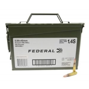 Federal 5.56 55gr FMJ 400 Rounds w/ Ammo Can