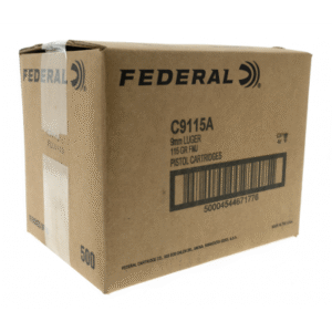 Federal 9mm 115gr FMJ 500-Round Case