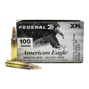 Federal American Eagle 223 Rem 55gr FMJBT 100 Rounds