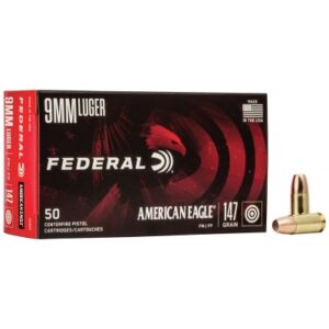 Federal American Eagle 9mm Luger 147gr 50-Rounds