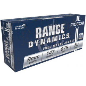 Fiocchi Range Dynamics 9mm Luger 147gr FMJ 50 Rounds