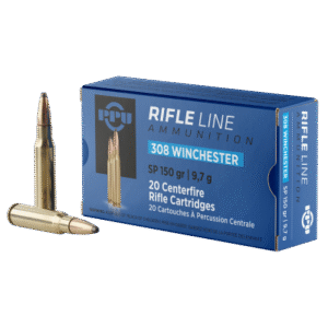 PPU Rifle .308 Winchester 150gr SP 20 Rounds