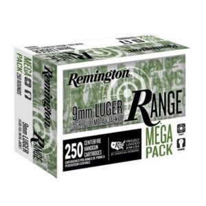 Remington Range 9mm Luger 115gr FMJ 250 Rounds