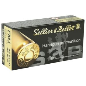 Sellier & Bellot .45 ACP 230gr FMJ 50-Rounds