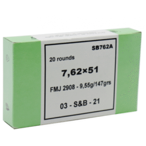 Sellier & Bellot 7.62X51mm NATO 147gr FMJ 20 Rounds