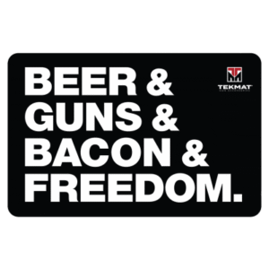 TekMat Handgun Cleaning Mat Beer, Guns, Bacon, Freedom