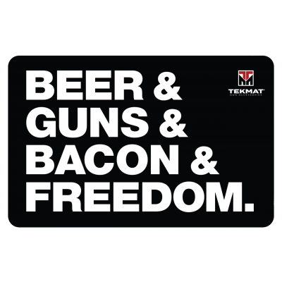 TekMat Handgun Cleaning Mat Beer, Guns, Bacon, Freedom