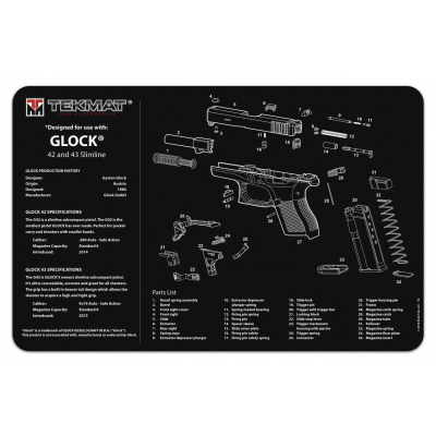 TekMat Handgun Cleaning Mat for Glock 42/43 Pistols