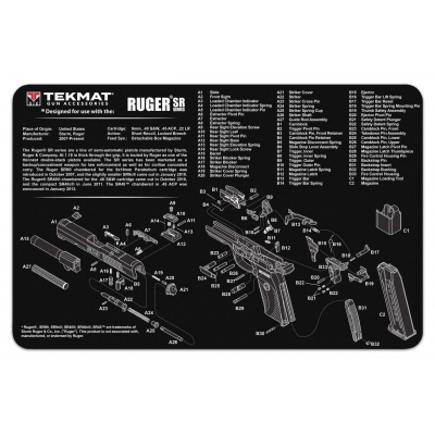 TekMat Handgun Cleaning Mat Ruger SR9 (SR40)