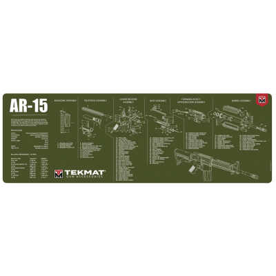 TekMat Long Gun Cleaning Mat AR-15 (ODG)
