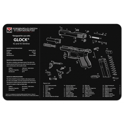 TekMat Ultra Premium Handgun Cleaning Mat for Glock 42/43