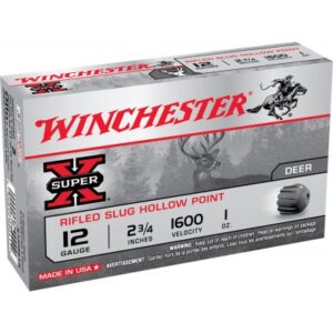 Winchester Super-X 12 Gauge 1oz Rifled Slugs 5 Shells