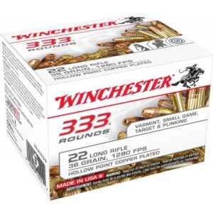 Winchester USA .22 LR 36gr CPHP 333-Rounds