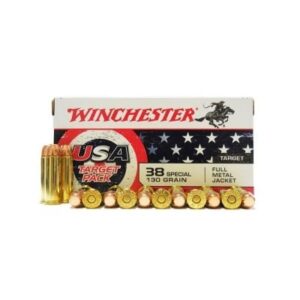 Winchester USA 38 Special 130gr FMJ Target Pack 50-Round Box