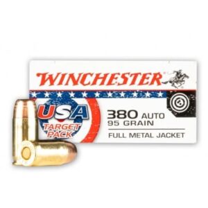 Winchester USA .380 ACP 95gr FMJ Target Pack 50-Round Box