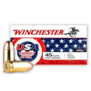 Winchester USA .45 ACP 230gr FMJ Target Pack 50-Round Box