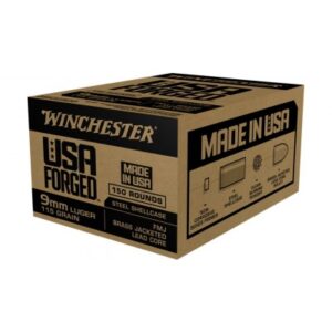 Winchester USA Forged Steel 9mm 115gr FMJ 150 Rounds