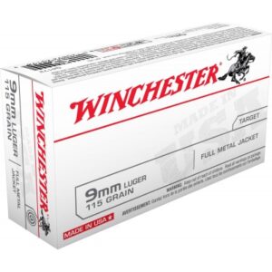Winchester USA Target 9mm 115gr FMJ 50 Rounds