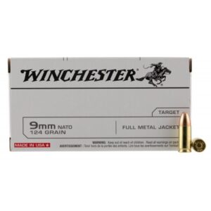 Winchester USA Target 9mm NATO 124gr FMJ 50 Rounds